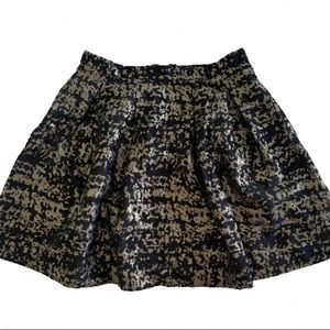 Viscose & metal thread mini skirt